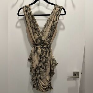Snakeskin Wrap Dress H&M Size 8